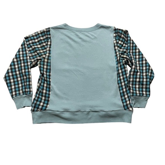 Unique Flannel Sleeve Holiday Sweatshirt I’m trying to keep it together L XL - Picture 4 of 6